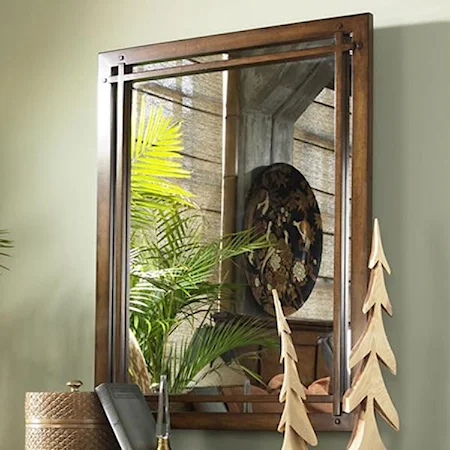 Vertical Mirror with Cutout Frame